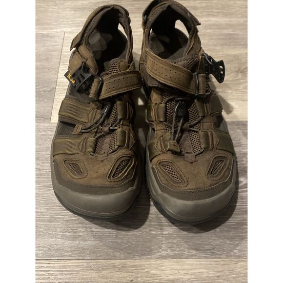 Teva Men’s Size 10 Omnium 2 Brown Leather Water Sandals Shoes - Picture 7 of 10